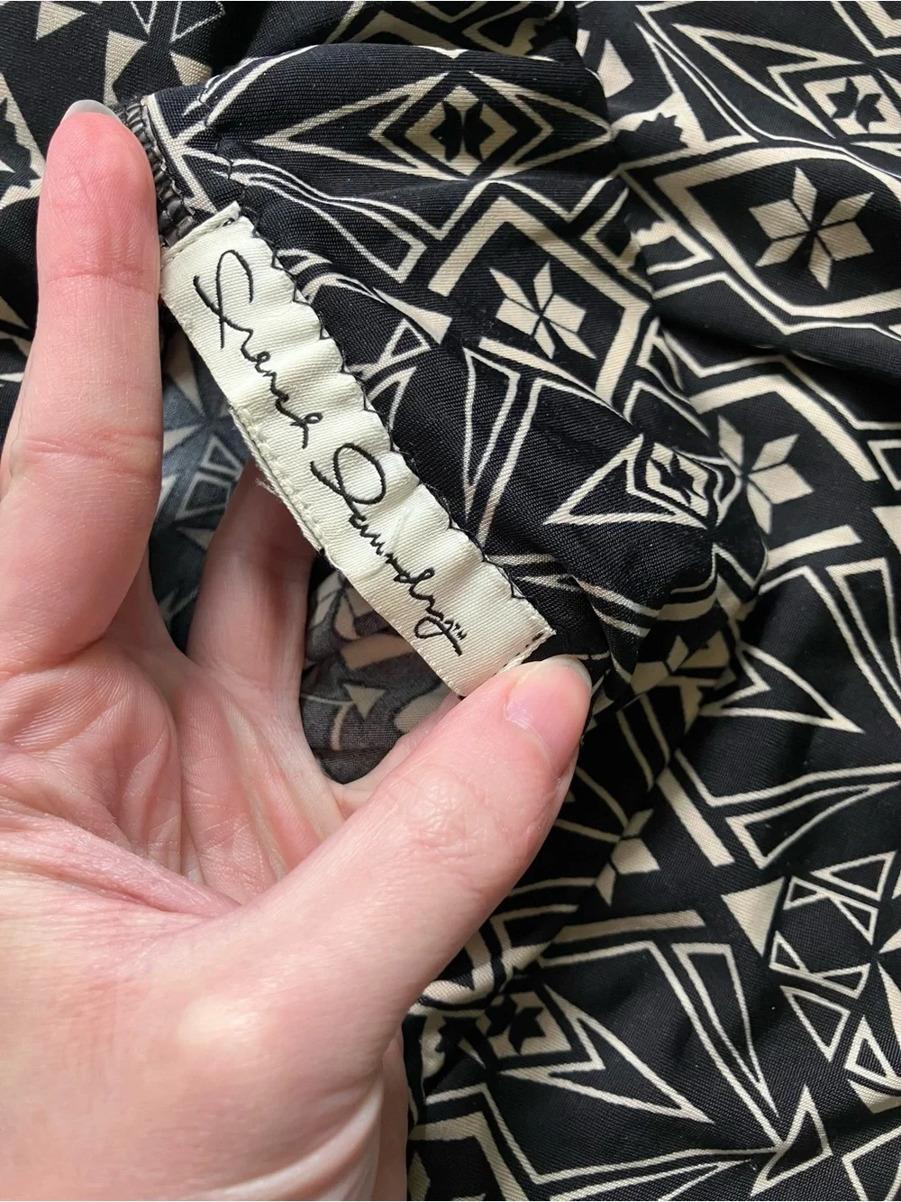 French Laundry Maxi Boho Black and White Skirt - Picture 3 of 4